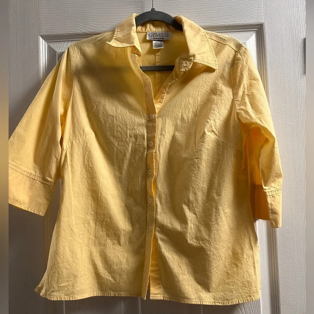 vintage button down shirt for women, large
